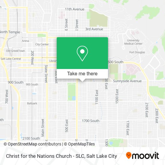 Christ for the Nations Church - SLC map