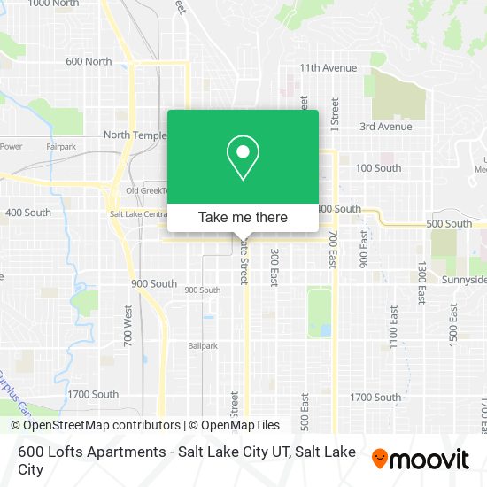 600 Lofts Apartments - Salt Lake City UT map