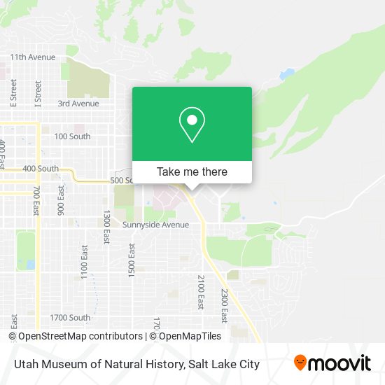 Mapa de Utah Museum of Natural History