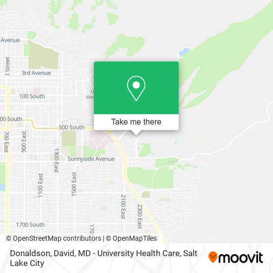 Mapa de Donaldson, David, MD - University Health Care