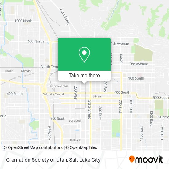 Mapa de Cremation Society of Utah