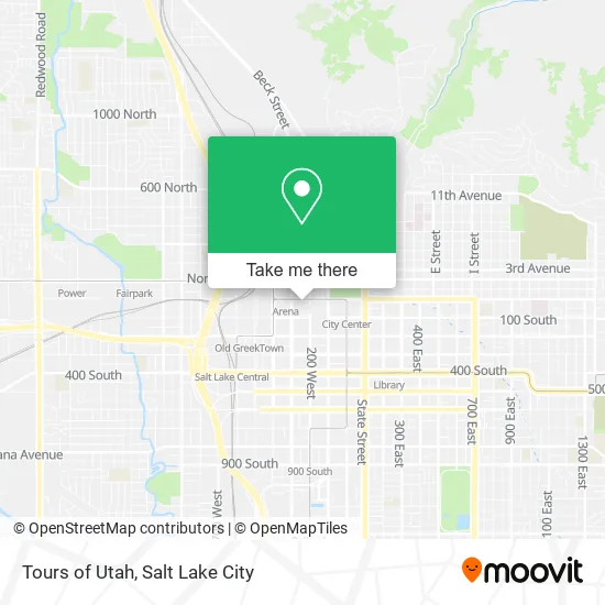 Tours of Utah map