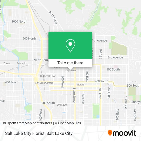 Salt Lake City Florist map