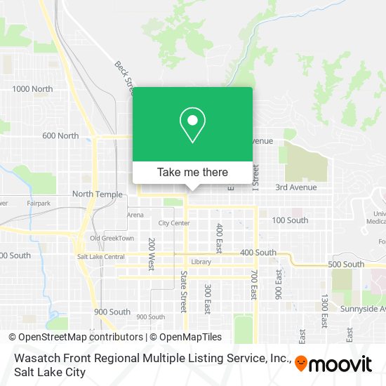 Mapa de Wasatch Front Regional Multiple Listing Service, Inc.