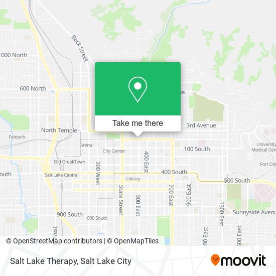 Salt Lake Therapy map