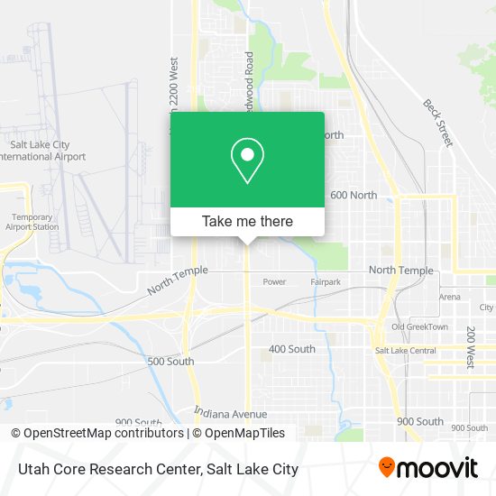 Utah Core Research Center map