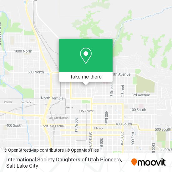 Mapa de International Society Daughters of Utah Pioneers