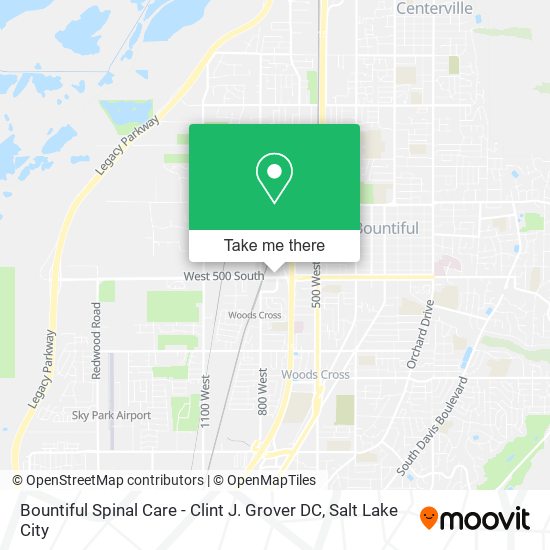 Mapa de Bountiful Spinal Care - Clint J. Grover DC
