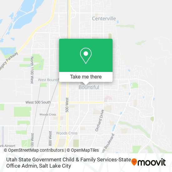 Mapa de Utah State Government Child & Family Services-State Office Admin