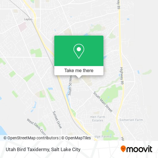 Utah Bird Taxidermy map