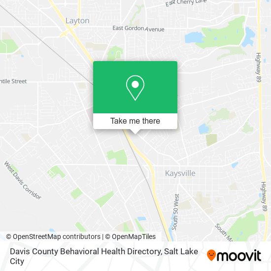 Mapa de Davis County Behavioral Health Directory