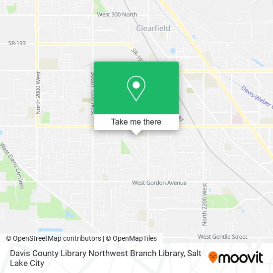 Davis County Library Northwest Branch Library map