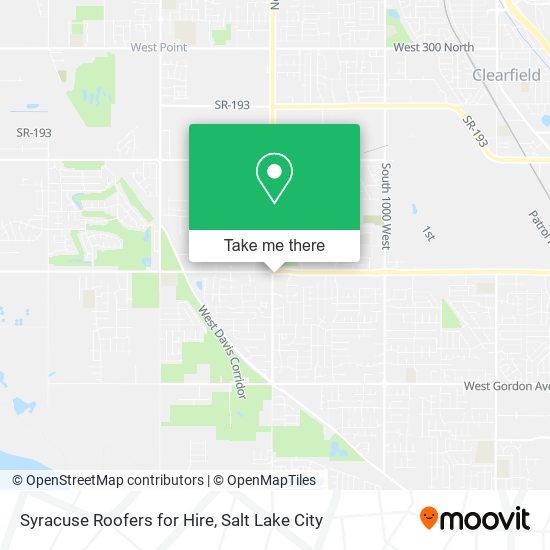 Syracuse Roofers for Hire map