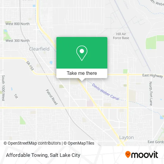 Affordable Towing map
