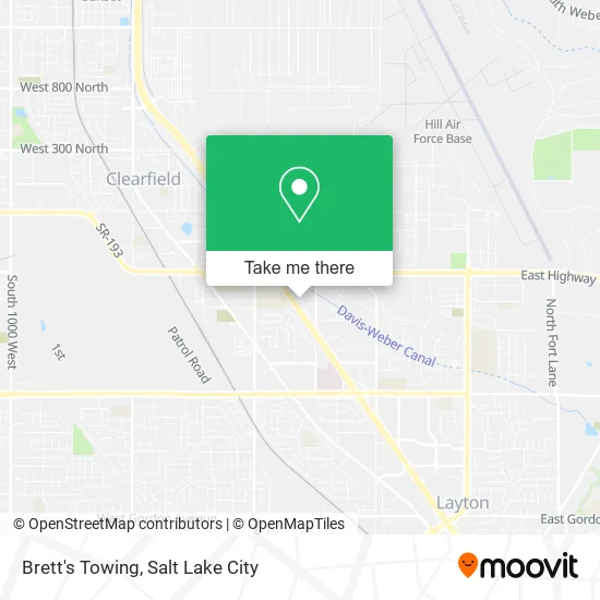 Brett's Towing map