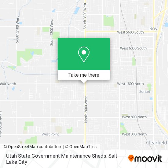 Utah State Government Maintenance Sheds map