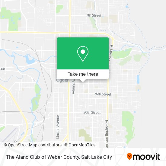 The Alano Club of Weber County map