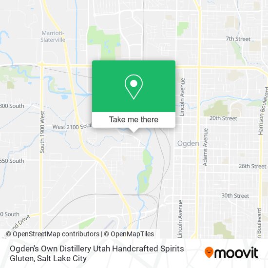 Mapa de Ogden's Own Distillery Utah Handcrafted Spirits Gluten