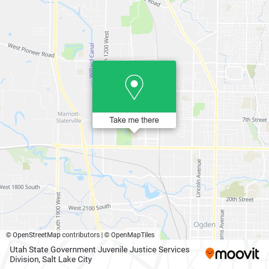 Mapa de Utah State Government Juvenile Justice Services Division