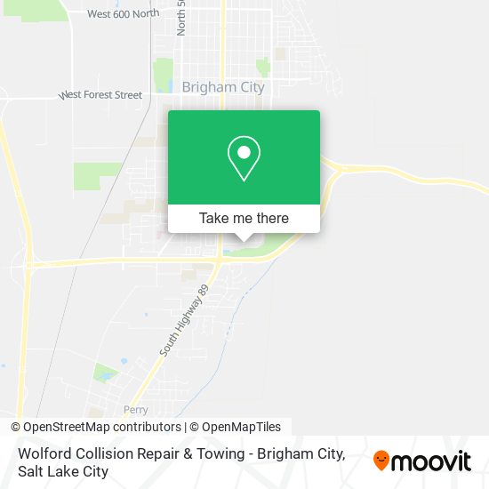 Wolford Collision Repair & Towing - Brigham City map