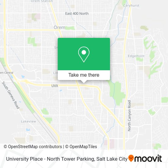 Mapa de University Place - North Tower Parking