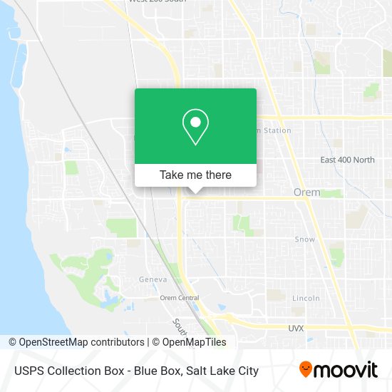 Mapa de USPS Collection Box - Blue Box