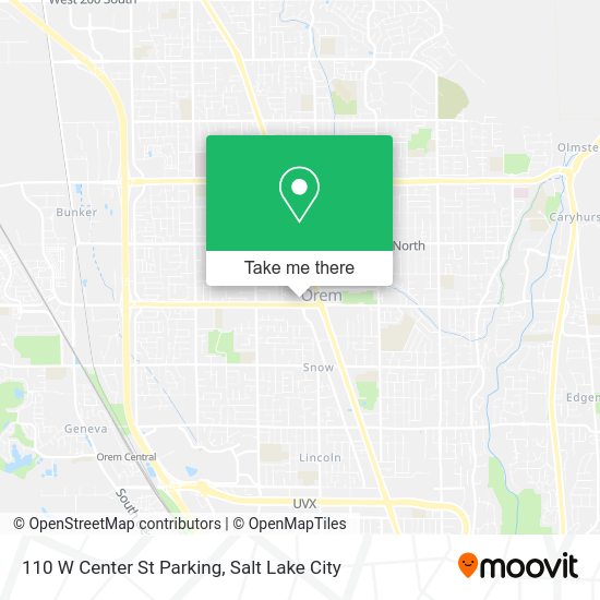 110 W Center St Parking map