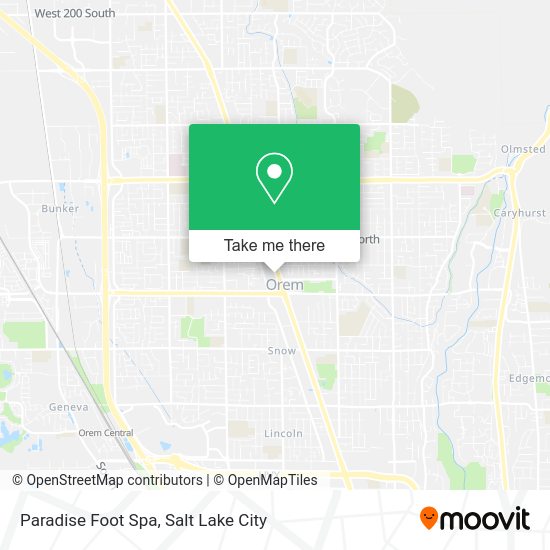 Paradise Foot Spa map