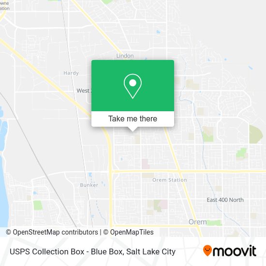 Mapa de USPS Collection Box - Blue Box