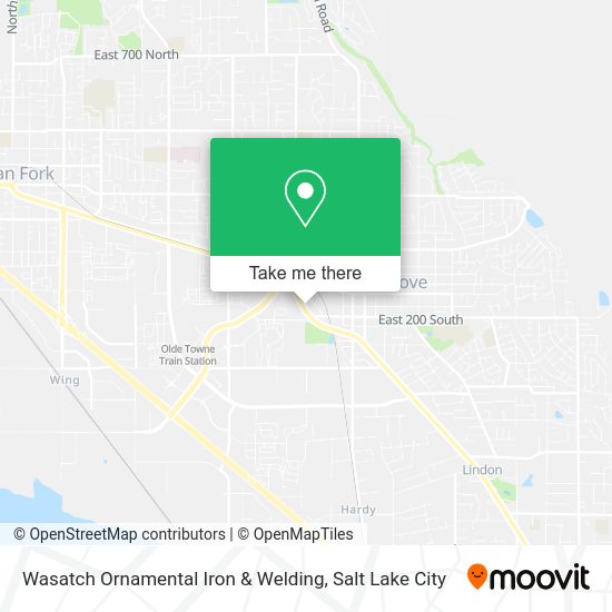 Mapa de Wasatch Ornamental Iron & Welding
