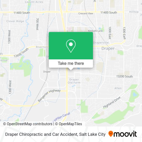 Draper Chiropractic and Car Accident map