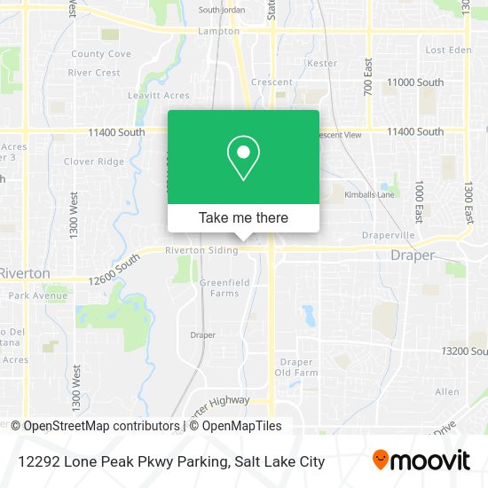 Mapa de 12292 Lone Peak Pkwy Parking