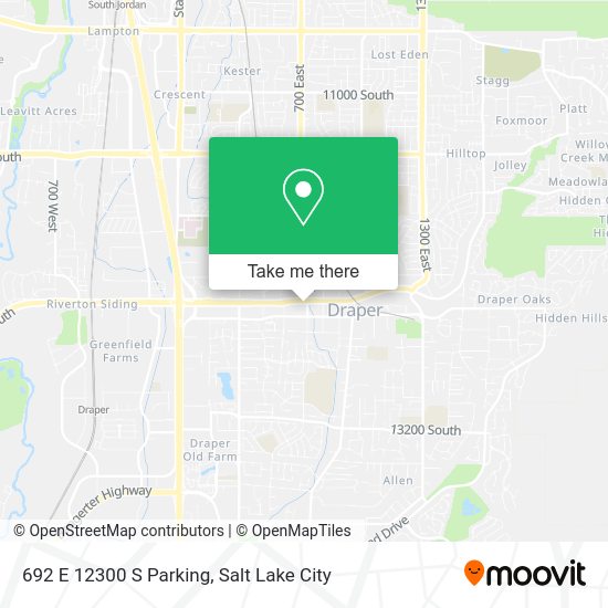 Mapa de 692 E 12300 S Parking