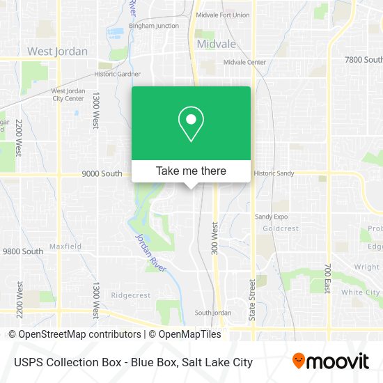 USPS Collection Box - Blue Box map