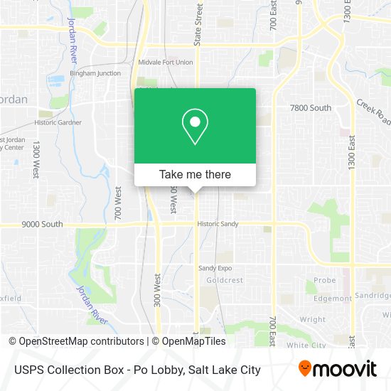 Mapa de USPS Collection Box - Po Lobby