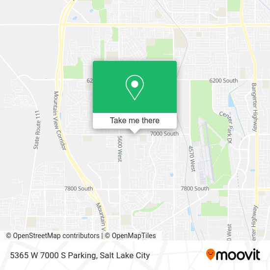 Mapa de 5365 W 7000 S Parking