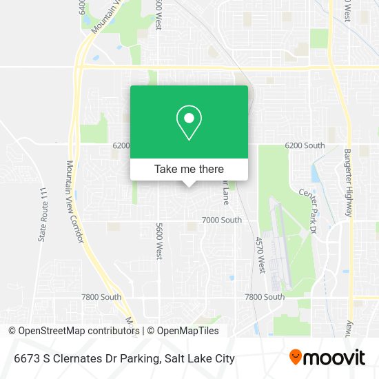 Mapa de 6673 S Clernates Dr Parking