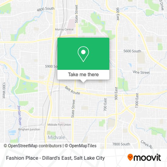Mapa de Fashion Place - Dillard's East