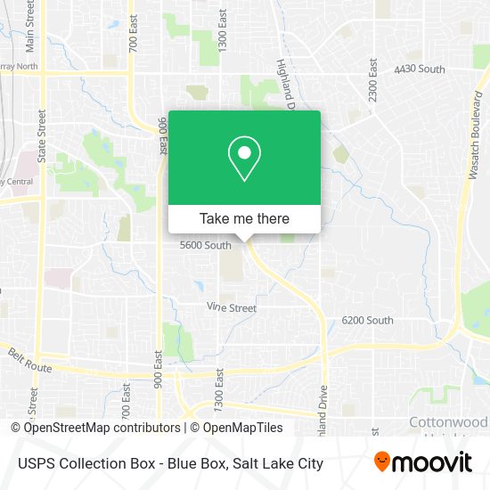 USPS Collection Box - Blue Box map