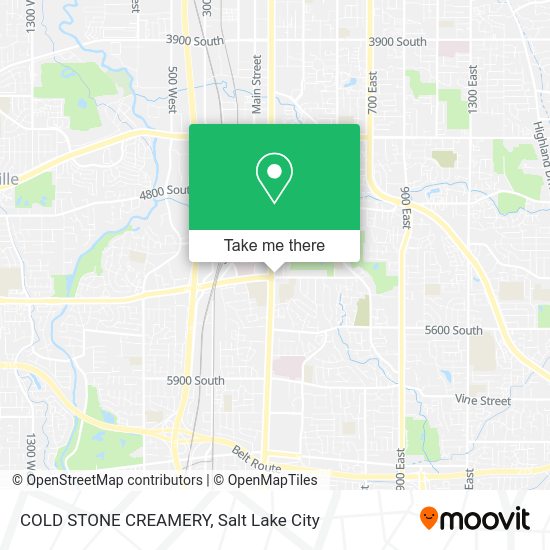 COLD STONE CREAMERY map