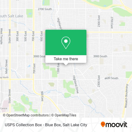USPS Collection Box - Blue Box map