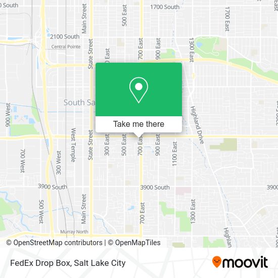 FedEx Drop Box map