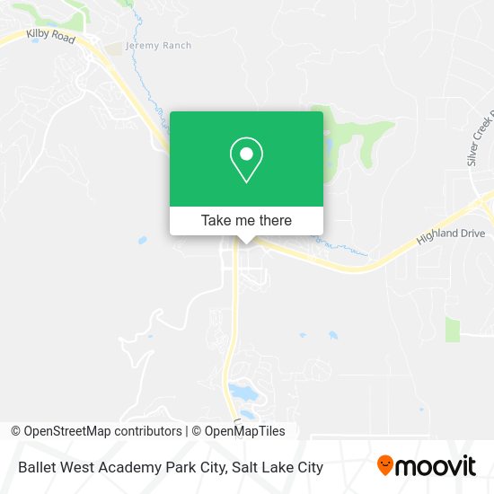 Ballet West Academy Park City map