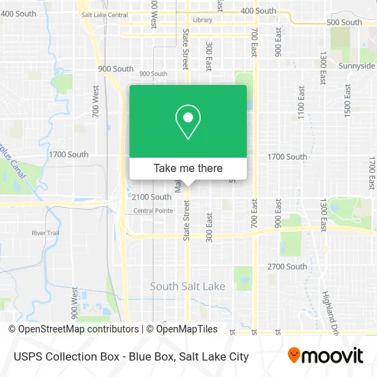 Mapa de USPS Collection Box - Blue Box