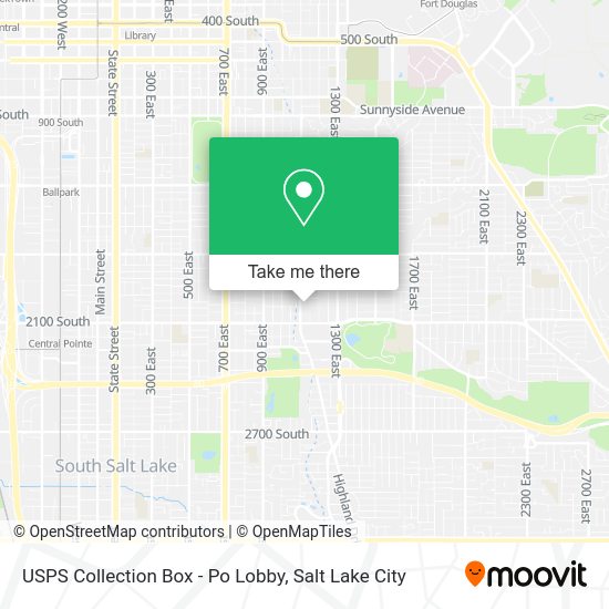 USPS Collection Box - Po Lobby map