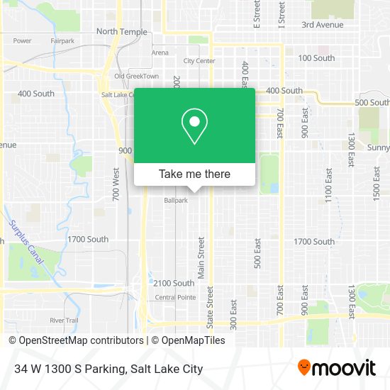 Mapa de 34 W 1300 S Parking