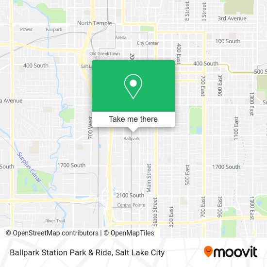 Ballpark Station Park & Ride map