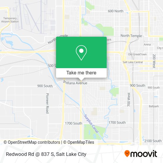 Mapa de Redwood Rd @ 837 S