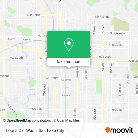 Take 5 Car Wash map