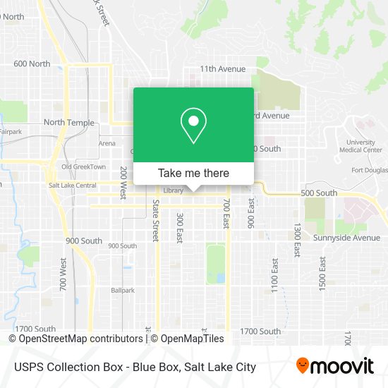 USPS Collection Box - Blue Box map